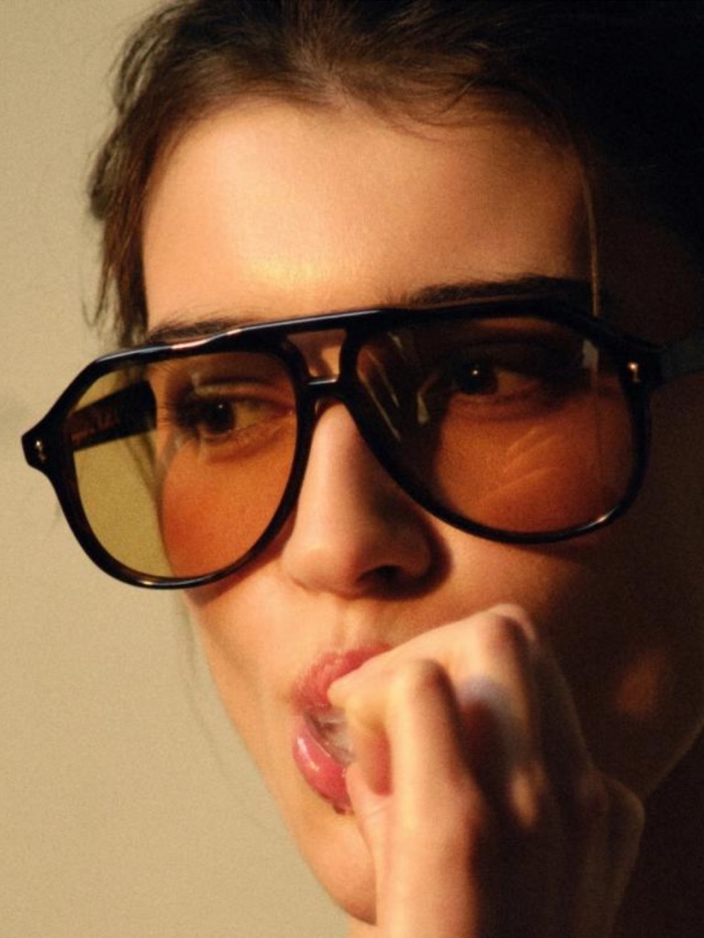 Chimi - Tortoiseshell Frame Sunglasses with Amber Lenses
